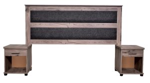 Pluto Headboard with 2 Pedestal_Dark Ash